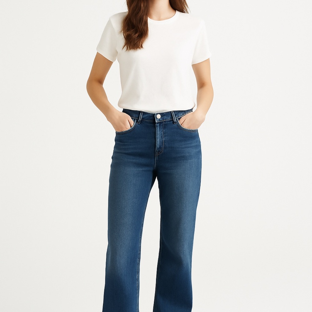 Zara Dark Blue Flare Jeans